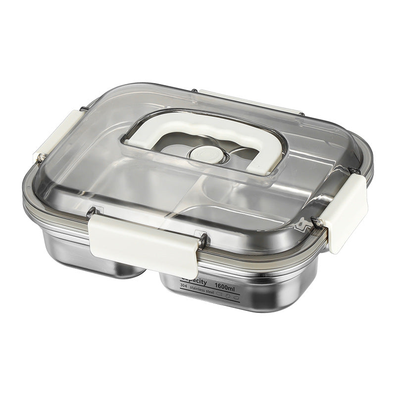 304 stainless steel food storage container with handle - lunch box, refrigerator organizer, fruit container, vacuum-sealed food container