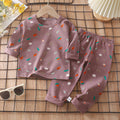 Kids' pajama set spring lycra cotton baby underwear boys' loungewear girls' thermal underwear children's clothing wholesale