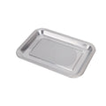 Stainless steel extra thick square tray barbecue plate steamed rice plate dumpling rectangular iron plate thickenedfor home grilled fish plate