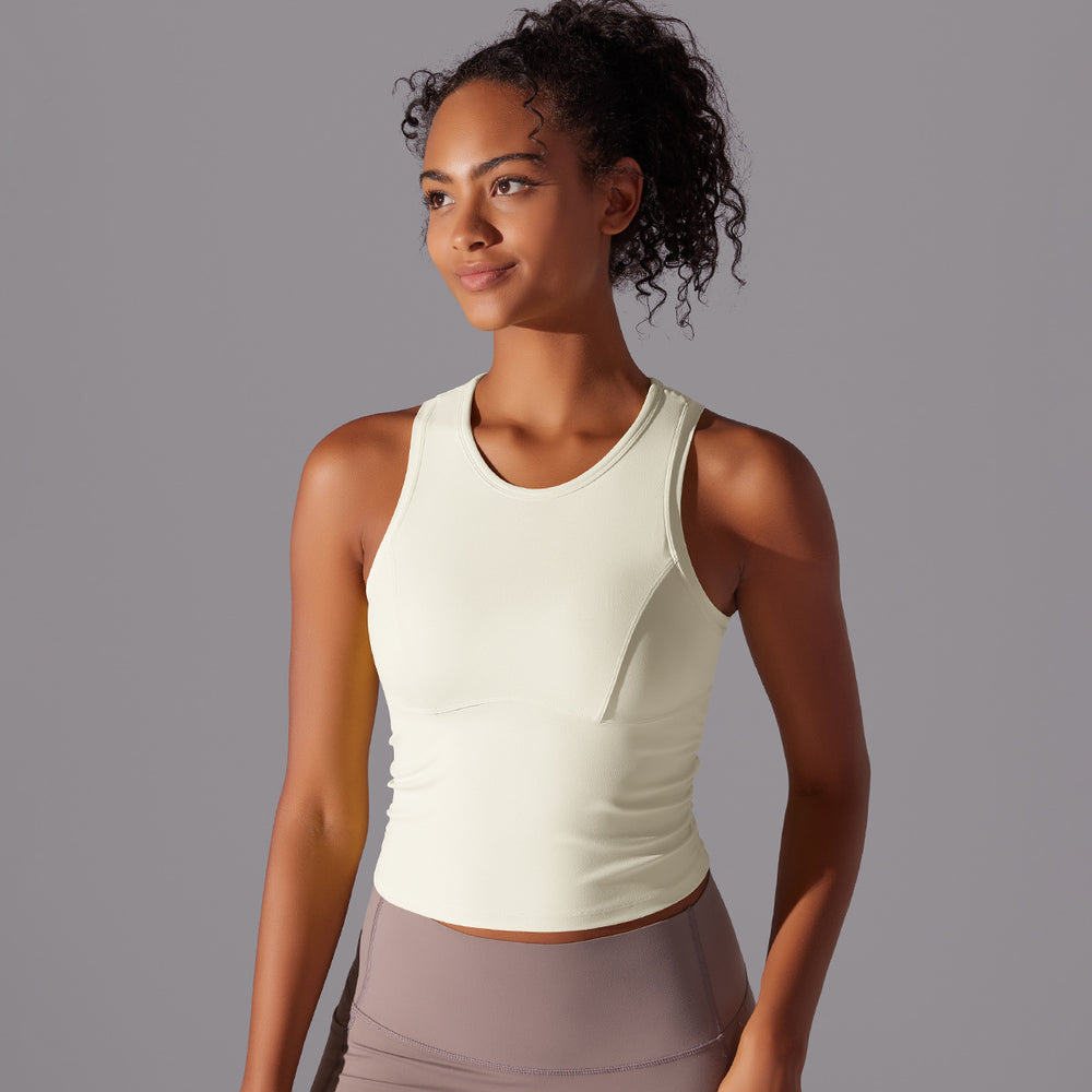 tight sports beautiful back topsall-in-one coasters yoga clothes naked running training quick-drying fitness vest