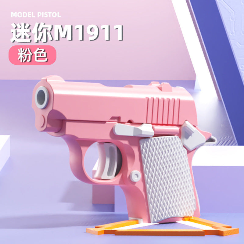 Gravity cub 1911 pistol blowback reloading little carrot pistol mini carrot knife d printed decompression toy