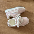 Pink chunky sole bread shoes - trendy, versatile, and unique casual sneakers for women. perfect for students, campus style, and everyday wear