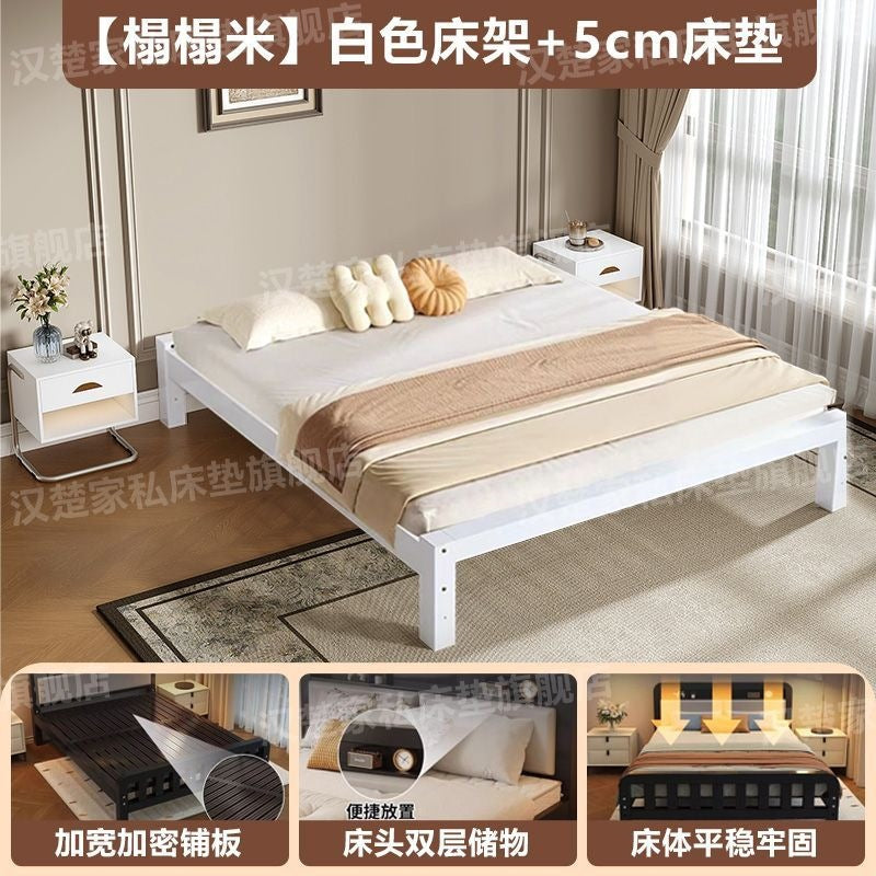 Extra thick iron frame bed carbon steel bed rental house assembled iron bed bold dormitory iron bed bedroom simple bed big sale