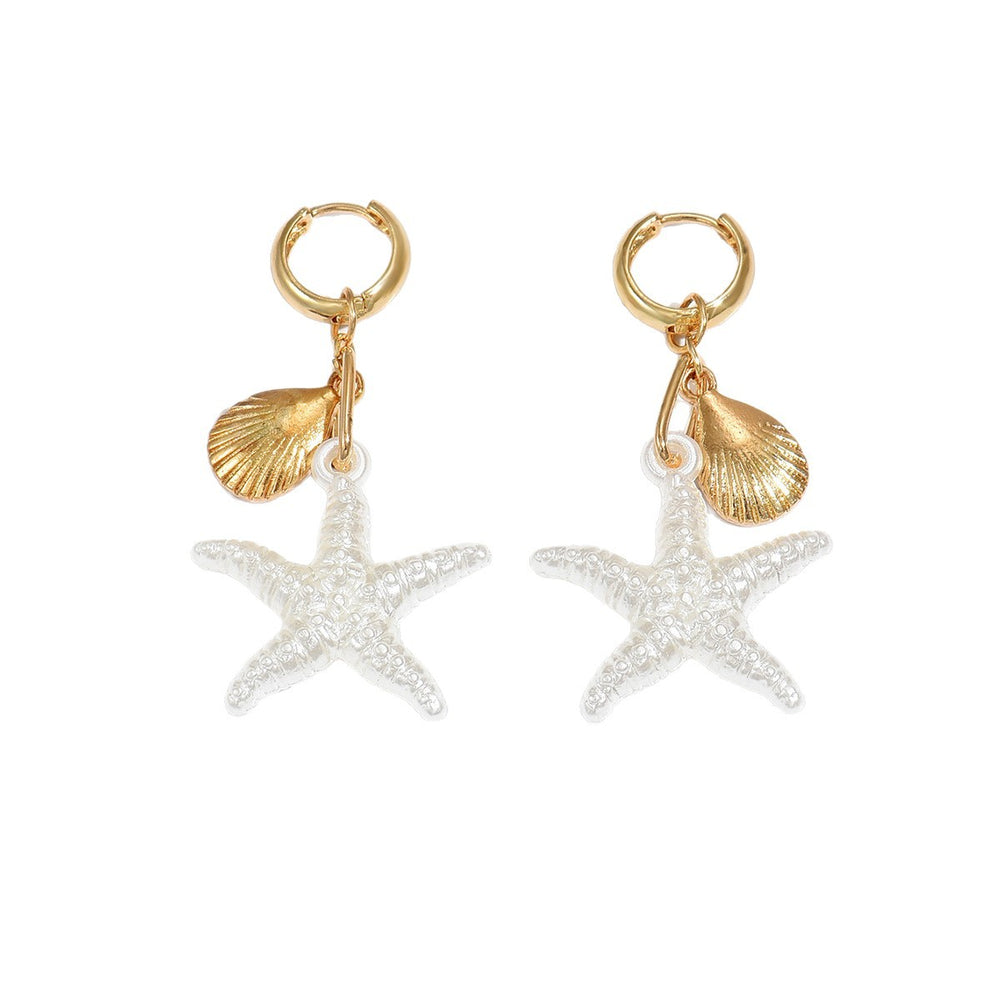 Women's earrings wholesale: european and american cross-border, ocean-themed, vacation style, niche, light luxury, high-end stud earrings, unique starfish earrings