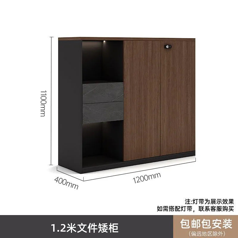 Office file cabinet wooden storage cabinet with lock information cabinet partition miscellaneous storage cabinet floor cabinet low cabinet combination
