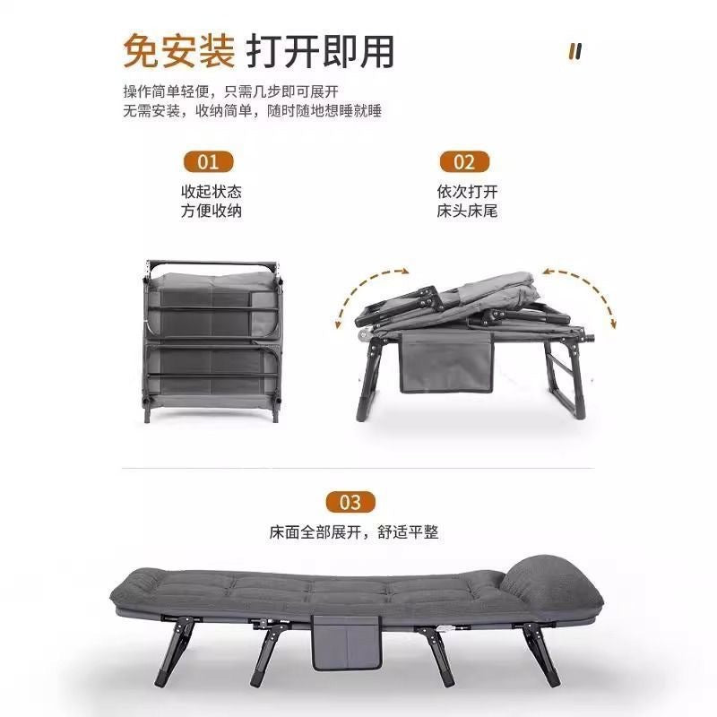 Foldable bed office nap chair handy gadget simple portable hospital accompanying march nap bed single nap bed