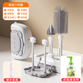 Little lion [gray] portable bottle brush set + bottle cleaner