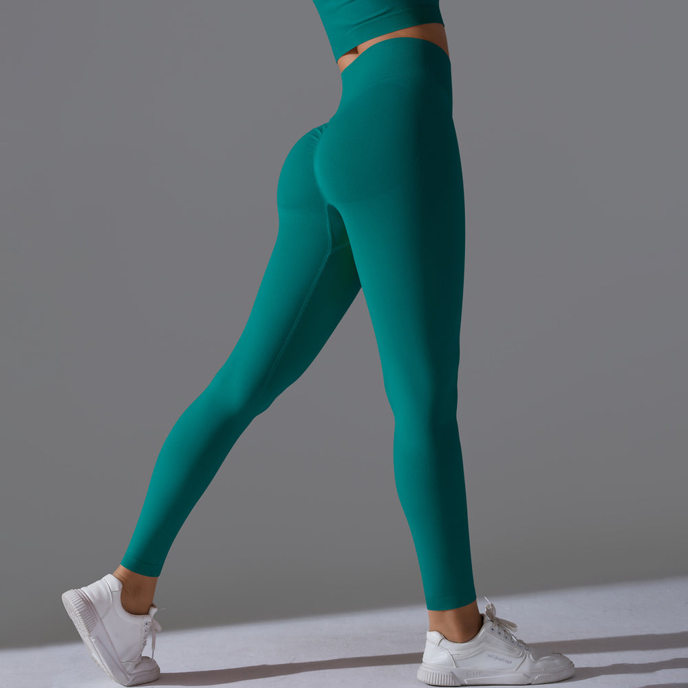 European and american cross-border seamless high-waisted yoga pants - peach lift, tight-fitting leggings, breathable, quick-drying running and fitness workout pants