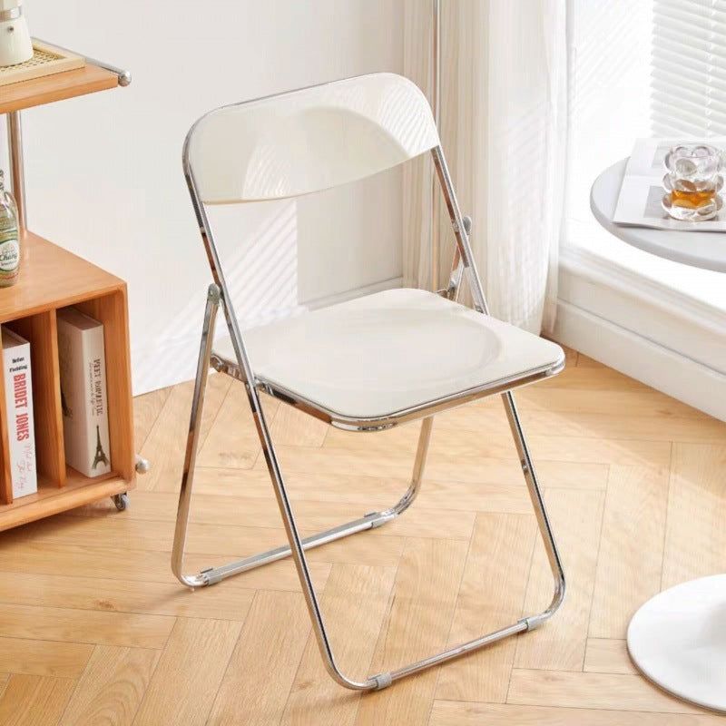 Transparent acrylic chair folding chair simple portable photo folding stool ins style popular makeup chair for home