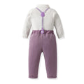 New arrival: cross-border children's clothing - boys' overalls and shirt two-piece set - baby's first birthday dress - gentleman style outfit