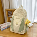 New plush charm backpack - cute japanese style, large capacity, lightweight school bag for middle school girls, plush double shoulder bag