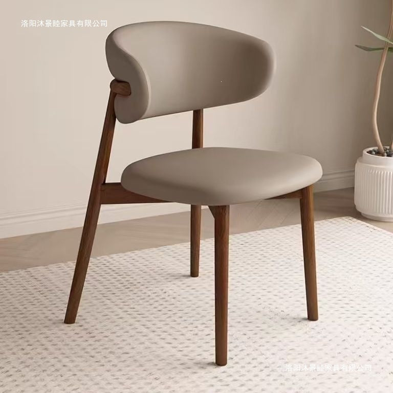 Iron dining chair for home modern casualplaid back chair scandinavian designer seat casual horn makeup chair