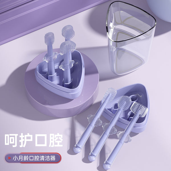 Baby toothbrush baby silicone baby toothbrush children toothbrush 0-3 infant tongue coating oral cleaning toothbrush wholesale