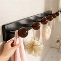 Bathroom patch punch-free round head hook strong load-bearing bathroom bathroom kitchen wall hanging punch-free clothes hanger
