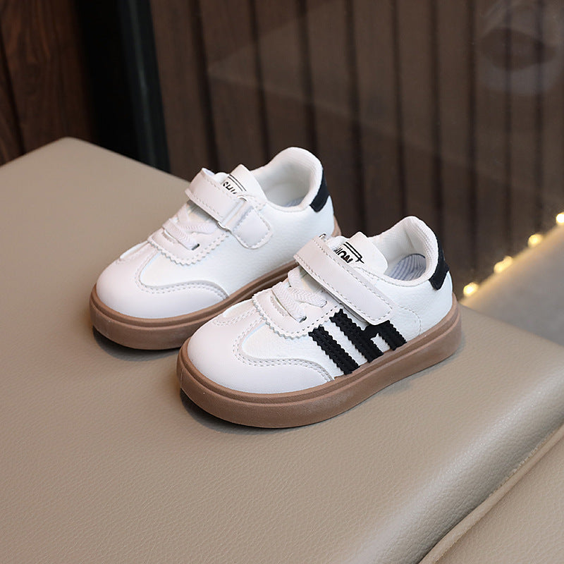 Kids german training shoes  spring boys sports shoes casual sneakers girls white shoes soft bottom baby agan shoes