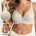 fashionplus size seamless bra without wire jelly glue breathable push-up plaidplus size intimates