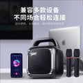 Musky bluetooth speaker - portable all-in-one system for outdoor square dancing, home karaoke, and wireless microphone use