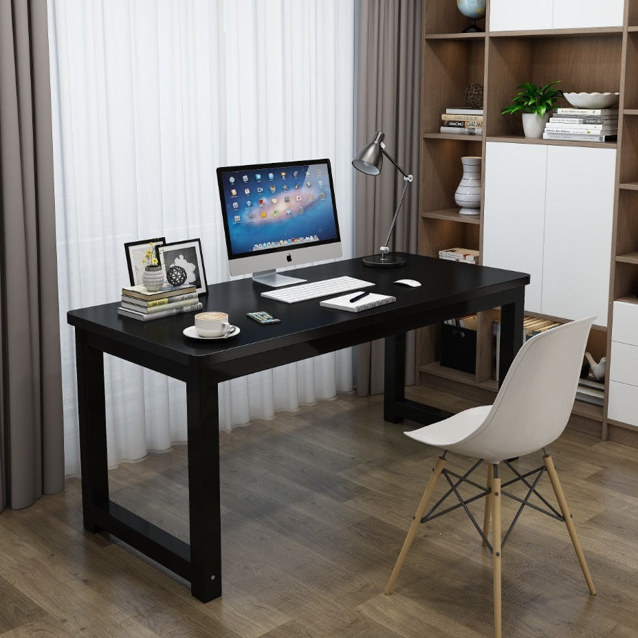 Rounded corner computer desk - desktop home student study table - commercial bean bag desk - modern minimalist office desk