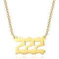 Amazon fashion custom stainless steel pendant necklace - european and american popular numbered choker
