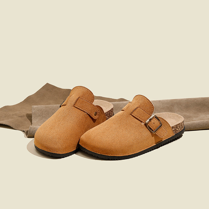 birkenstock shoes toe-cap half-slippers women's one-leg women's shoes new arrival non-slipthick sole half-toe birkenstock slippers export