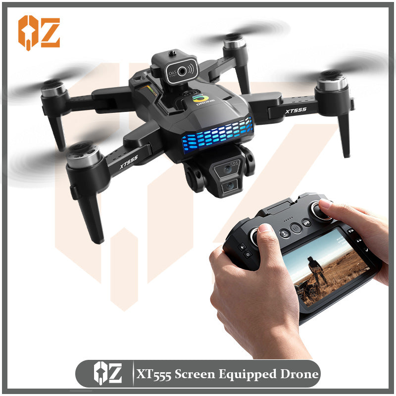 Xt555 drone: gps return-to-home, hd dual camera aerial photography, long-endurance quadcopter with large screen remote control