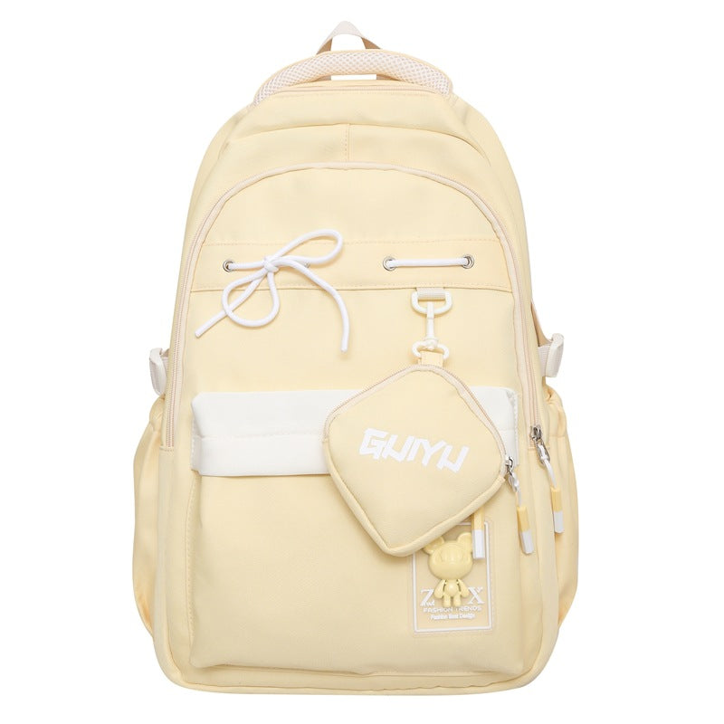 School bag, college student, high school student, large-capacity college style backpack, simple leisure sports, Korean version, couple backpack.
