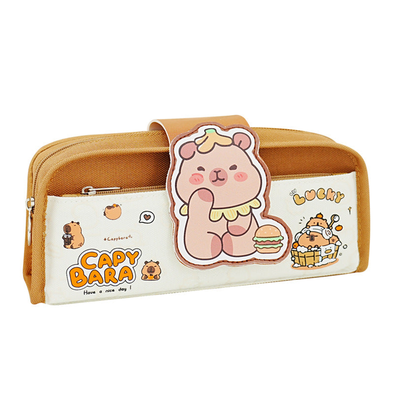 Large-capacity stationery bag wholesale, simple Oxford pencil case for junior high school students, cute pet ins style stationery case pencil case