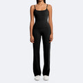 European and american eco-friendly fabric barely-there sports bra high-waisted butt-lifting yoga wide-leg pants casual fitness yoga outfit set