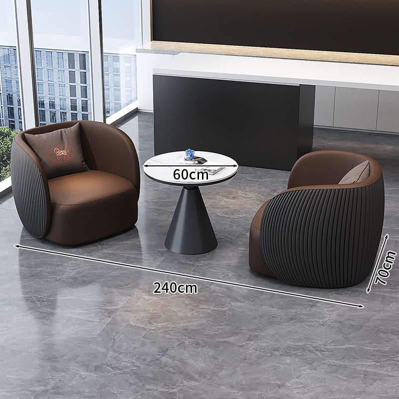 Luxury office sales center negotiation table and chair set, hotel lobby sofa seating area, reception room sofa combination