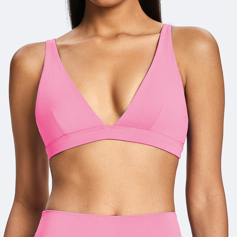 new arrival yoga wear suit vest high waist tummy control fitness wear women's sportswear cross-border fitness wear suit