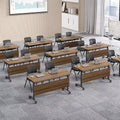 Foldable training table bench table - direct from the manufacturer - table sets, conference tables, side-flip tables, multi-functional mobile tables - wood finish