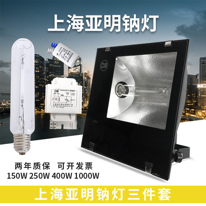 Mingming Lighting Metal Halide Lamp 150W250W High Pressure Sodium Lamp TG168 Flood Light Factory Warehouse Searchlight