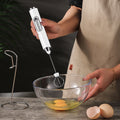 Electric hand mixer - cordless baking whisk for milk frothing, coffee frothing, whipping egg whites, cream, and cake batter