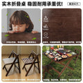 Solid wood folding table - square dining table, collapsible dining table for home, small apartment, simple square table