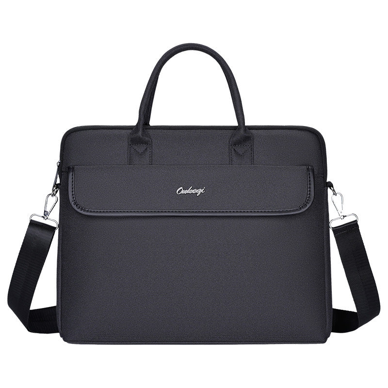 Large capacity men's tote bag document bag shoulder strap business file waterproof briefcase canvas briefcase portfolio