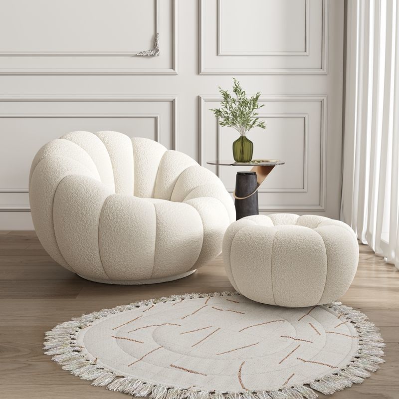 Lazy sponge sofa pumpkin chair single cream bean bag for home bedroom living room small apartment balcony lounge chair