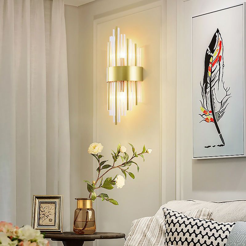 Hotel light luxury crystal bedside wall lamp  new internet celebrity corridor aisle bedroom entrance wall background wall lamp
