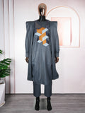 e-commerce  men's plus-size fashion business embroidered three-piece suit  african men's plus-size clothing
