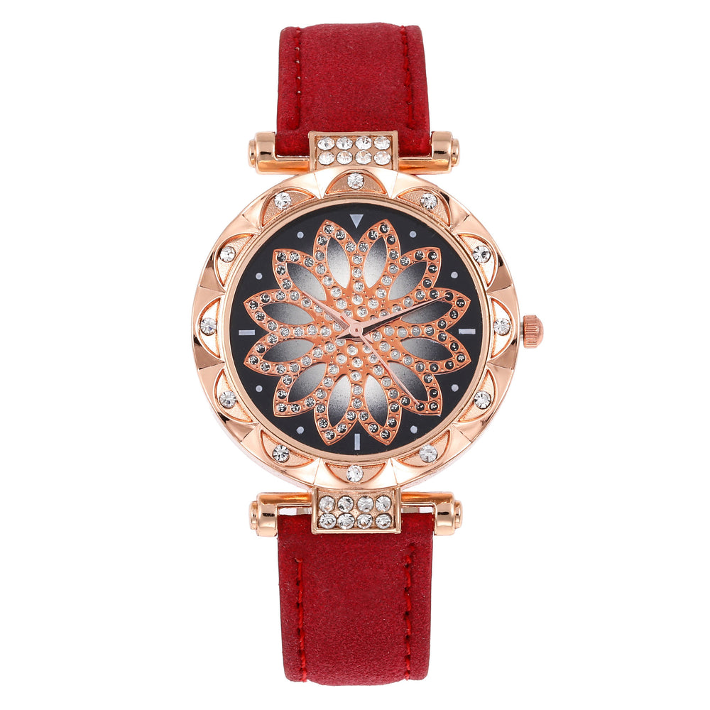 Wholesale watches from the manufacturer, women's watches, diamond-encrusted women's watches, casual frosted leather strap quartz watches, women's watches⌚kids