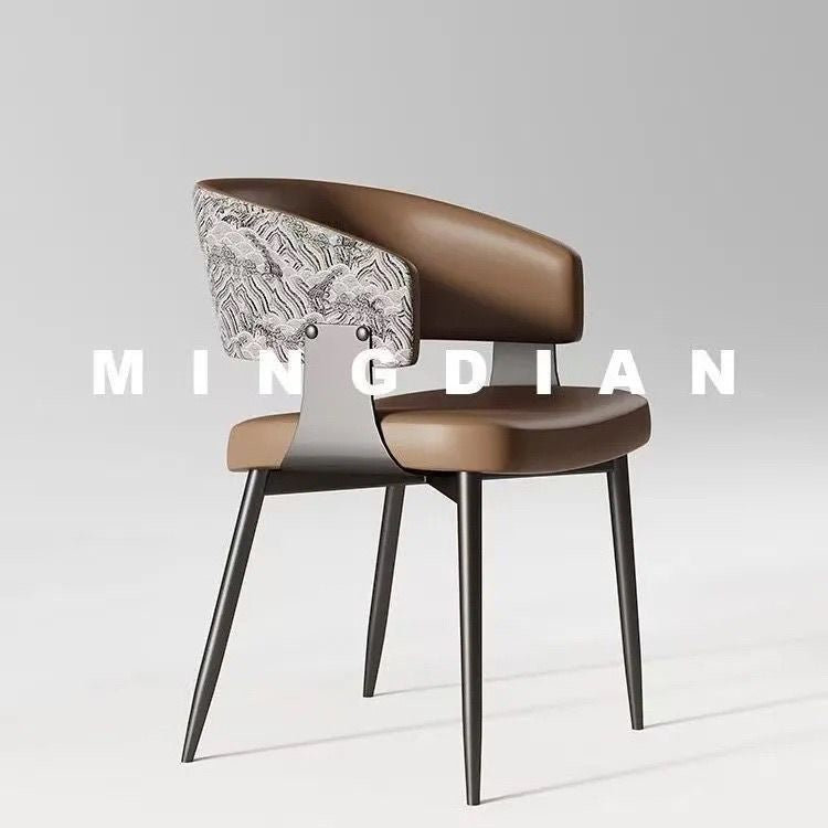 For homerestaurantscandinavian dining table and chair modern casual back chair hotel negotiation stool italian back dining chair