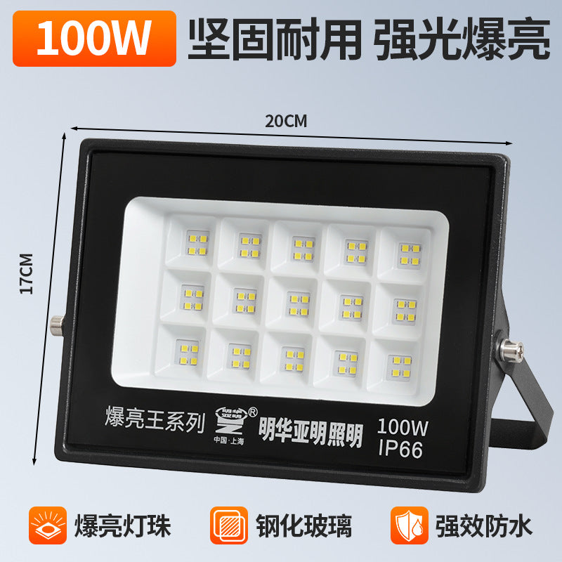 Yaming LED Outdoor Lighting Garden Exploration Street Light Engineering Industrial Workshop Factory Flood Light Spotlight Strong Light