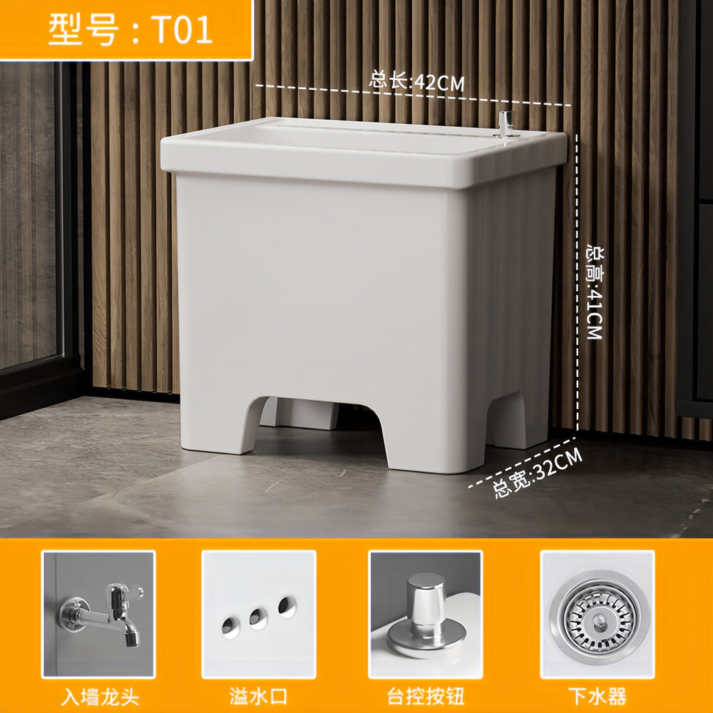 Tall ceramic balcony mop pool mop pool new arrivalfor home bathroom four-legged rectangular mop pool mop basin