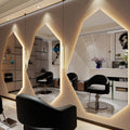 Hairdressing shop perm and dyeing mirror table hair salon special hair salon popular single-sided wall-mounted hair cutting mirror trendy shop special-shaped mirror
