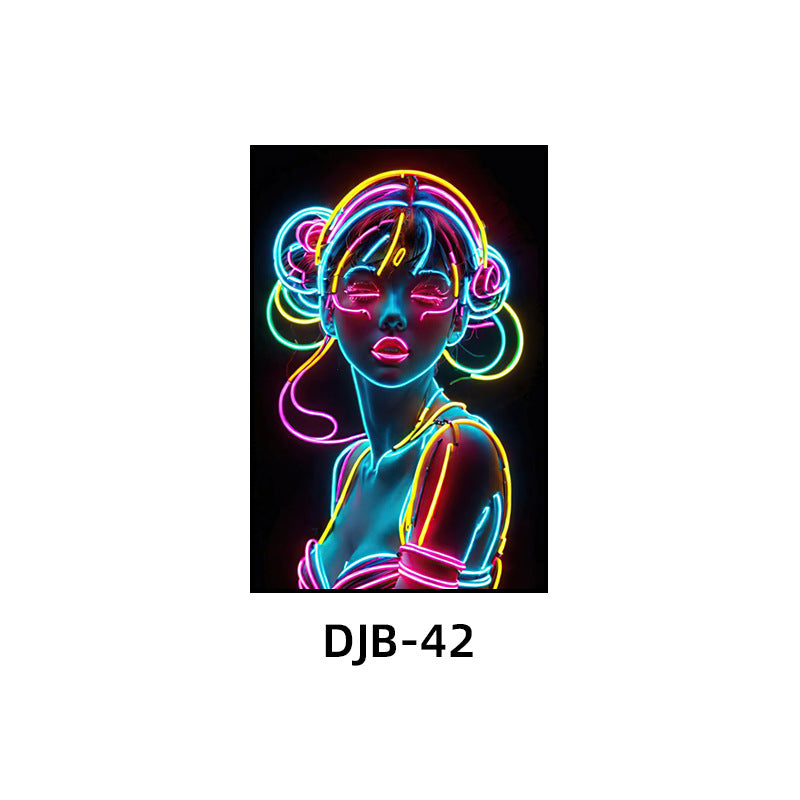 Bar luminous decorative painting ktv box atmosphere led hanging painting nightclub club trend creative neon mural