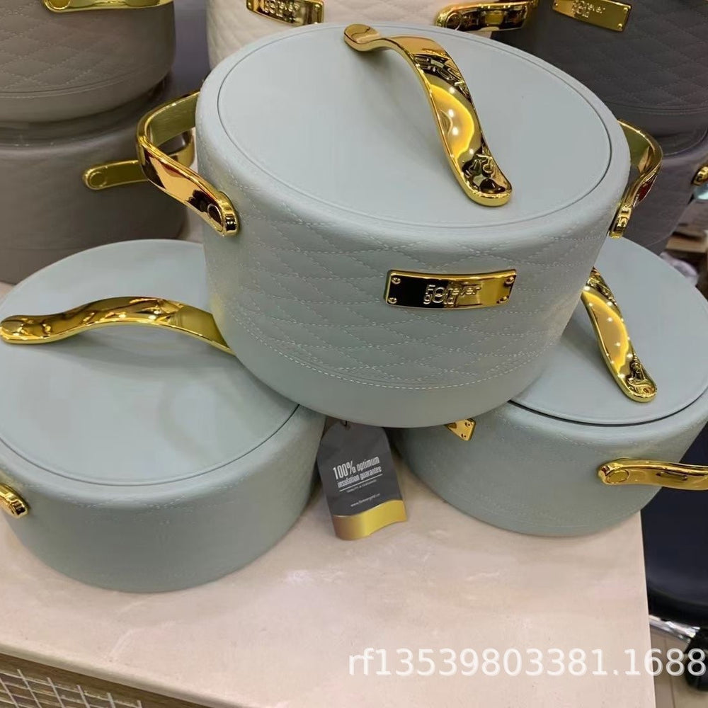 cross-border hot-selling 3pcs food warmer gold label insulated lunch box 1.5l-2l-2.5l insulated tableware