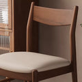 Scandinavian solid wood dining chair for home ash walnut color dining table and chairs wabi-sabi style restaurant casual back chair