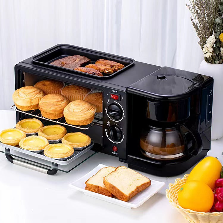 3-in-1 breakfast maker - multifunctional home appliance for coffee, hot milk, and toast