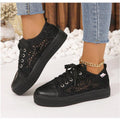 fall and winternew arrivalexportplus size round toe tie backflats mesh tie backcasualwhite shoes women's spot wholesale