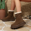 Women's winter new arrival: thick-soled lambswool snow boots - fleece-lined, extra thick, warm, height-increasing ankle boots, plus size plush cotton boots