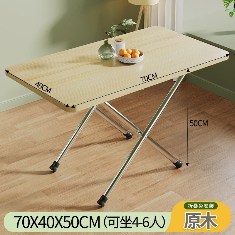 Small table, foldable table, dining table, for home rental house, simple dining table, outdoor portable rectangular stall table